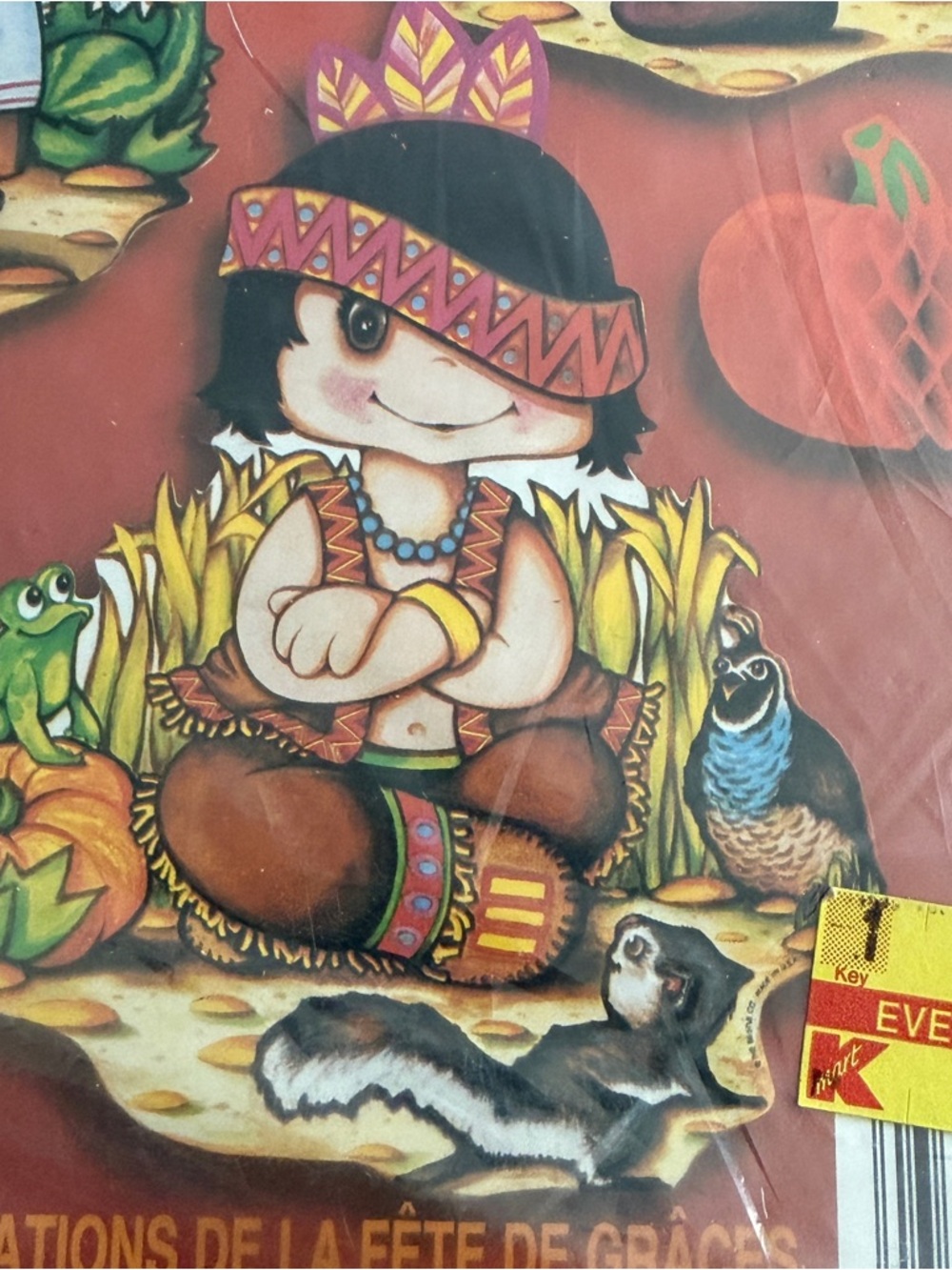 Vintage Beistle Thanksgiving Decorama 8 Piece Set Paper Tissue 1979 1995 NOS New - Picture 10 of 14